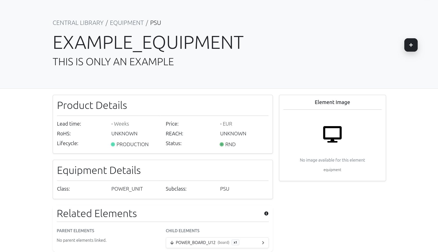 Visualización de equipos y ficha técnica en XKEMA